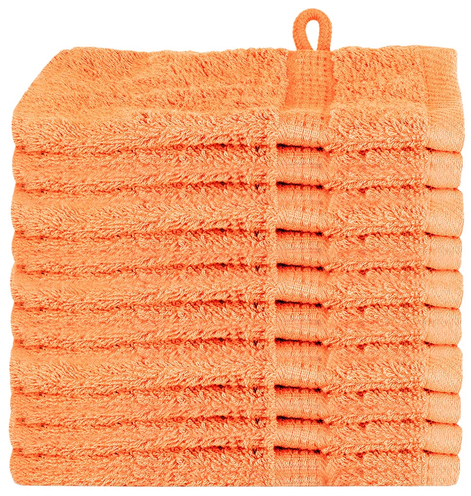 vidaXL Πετσέτες 10 pcs Πορτοκάλι 15 x 21 cm Βαμβάκι