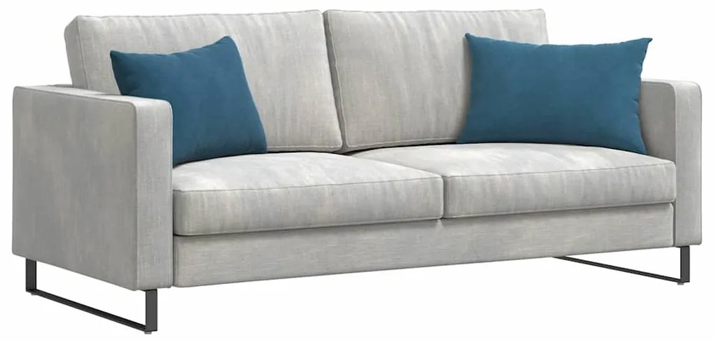 vidaXL Μαξιλάρι Καναπέ 2 pcs Μπλε 60 x 40 cm Υφασμάτινο Κορντουρά