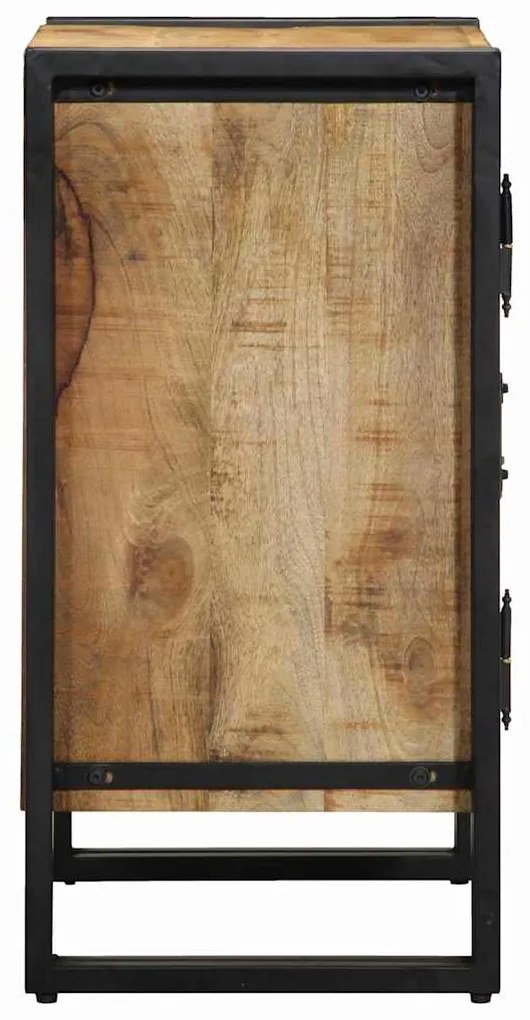 vidaXL Ντουλάπα Παπουτσιών Μαύρο 30 x 30 x 40 cm Μασίφ ξύλο μάνγκο