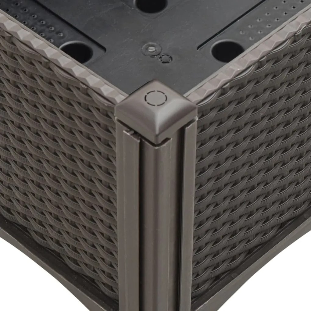 vidaXL Ζαρντινιέρα Κήπου με Καφασωτό Καφέ 160 x 120 x 142 εκ. από PP
