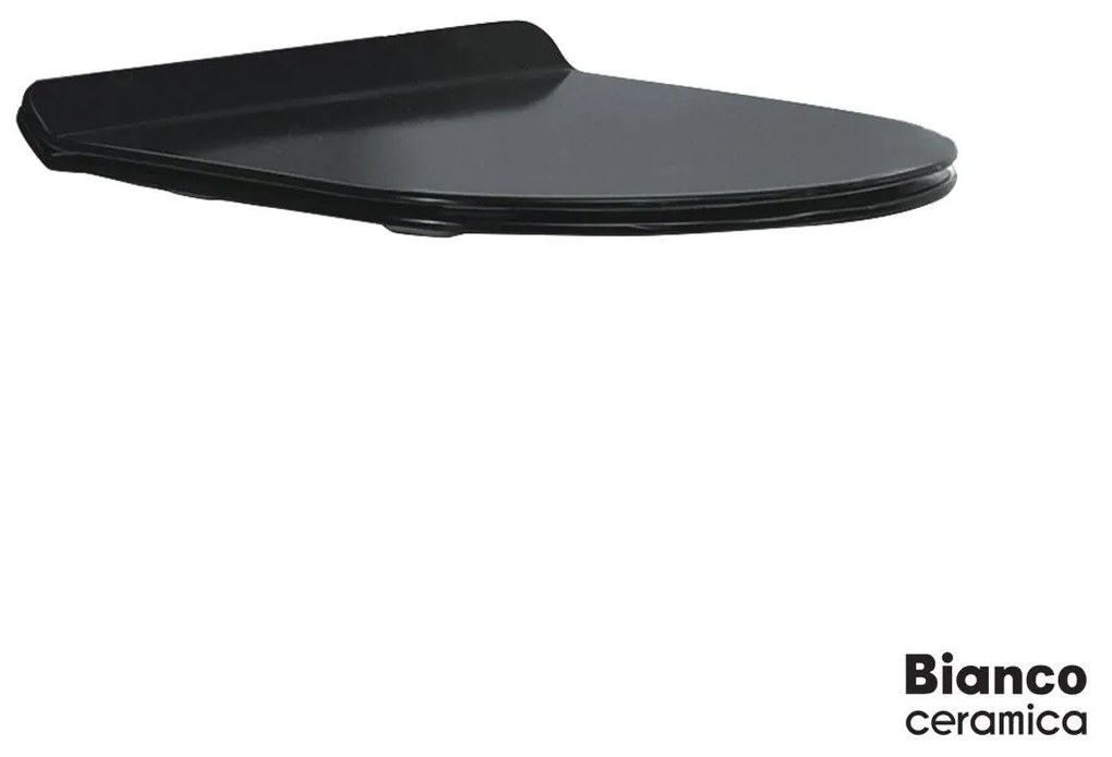 Bianco Ceramica Aida Κάλυμμα Λεκάνης βακελίτη Slim soft close Black Matt