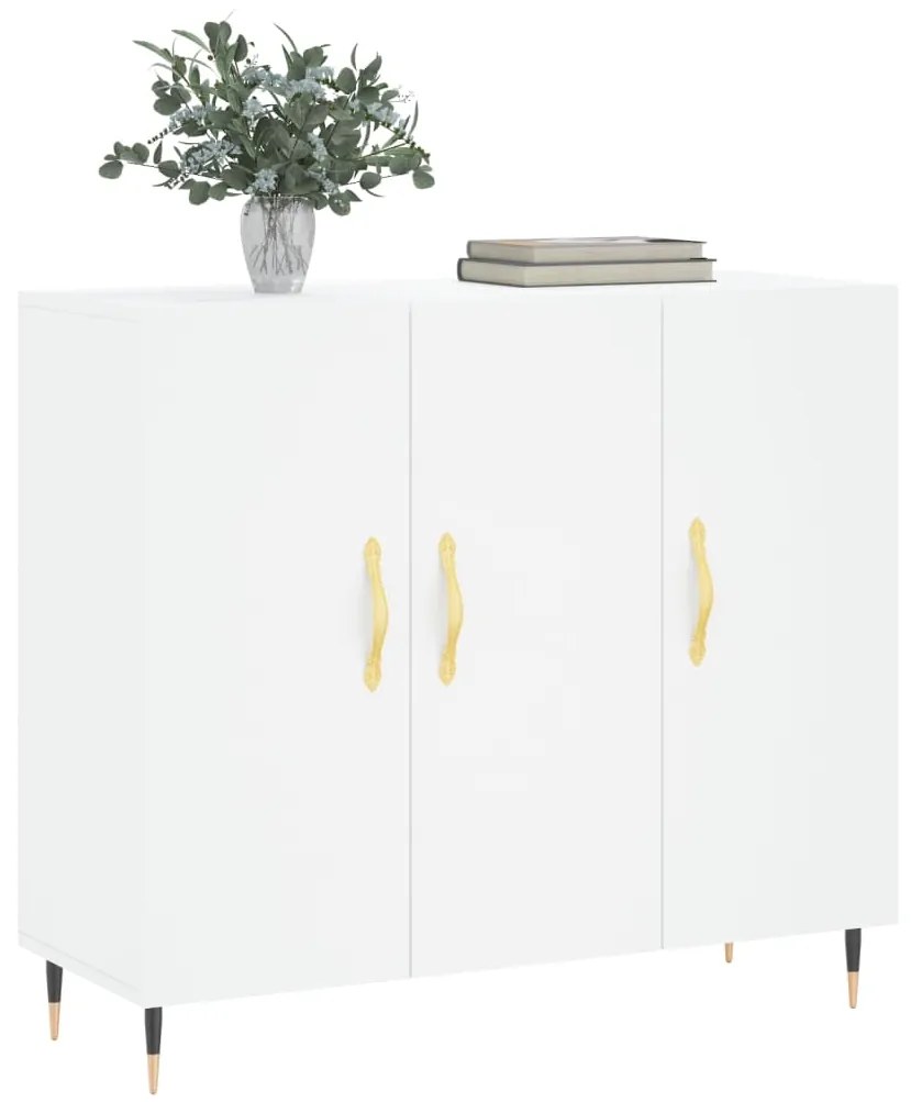 vidaXL Μπουφές Λευκός 90 x 34 x 80 εκ. από Επεξεργασμένο Ξύλο