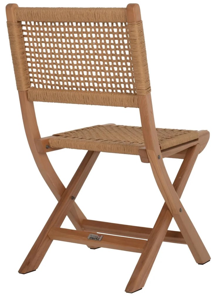 Καρέκλα C9411.01 Αναδιπλούμενη από Οξιά και Σχοινί Φυσικό 47x58x84Υεκ. 47x58x84 εκ.