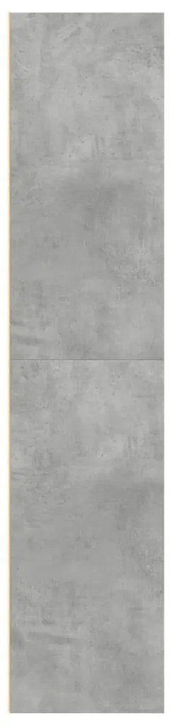 vidaXL Ντουλάπι Γκρι Σκυροδέματος 70x41x185 εκ. Επεξεργασμένο Ξύλο