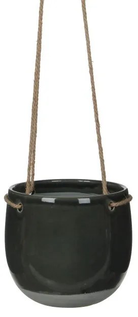 Supergreens Κρεμαστό Κασπώ Κεραμικό Γκρι 18,5x18,5x17 εκ.