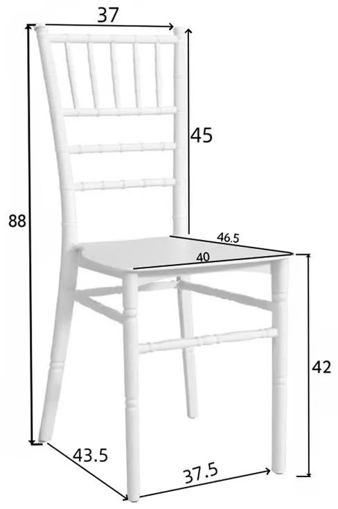Καρέκλα Tiffany διάφανο pc 38.5x46x88εκ 38x38.5x88 εκ.
