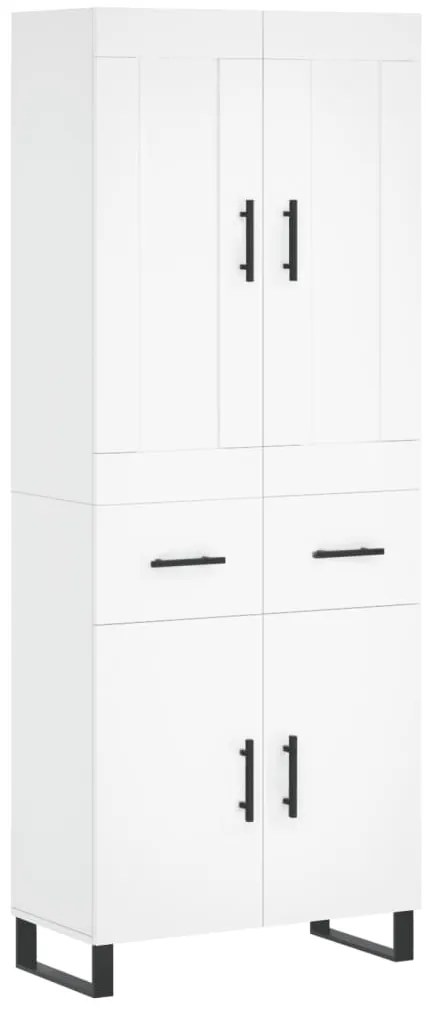 vidaXL Ντουλάπι Λευκό 69,5x34x180 εκ. από Επεξεργασμένο Ξύλο