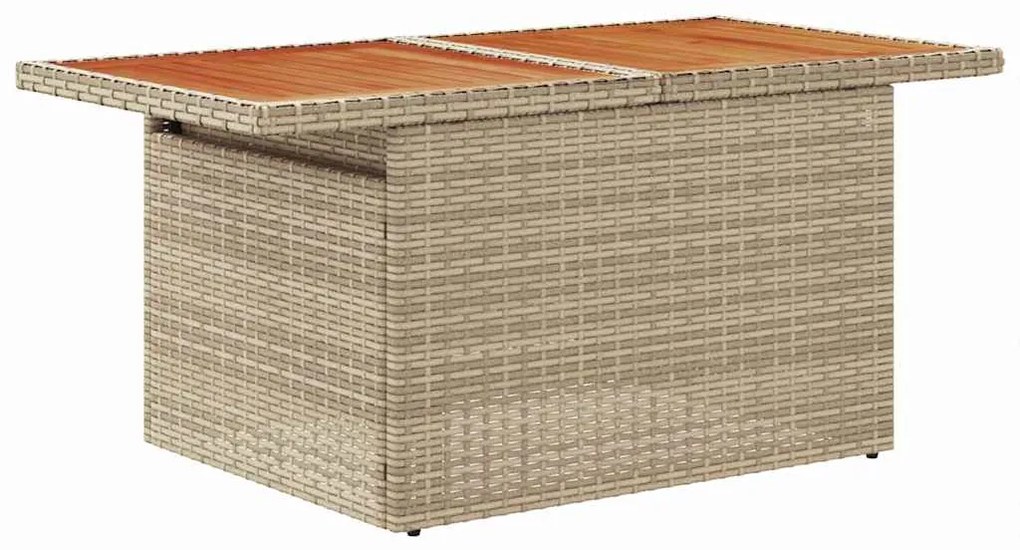 vidaXL Σετ Καναπέ Κήπου με μαξιλάρι 8 pcs Μπεζ Πολυ ράταν
