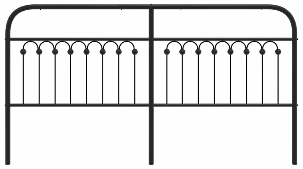 vidaXL Κεφαλάρι Μαύρο 180 εκ. Μεταλλικό
