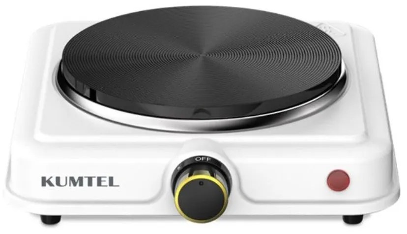 Kumtel HP-1001 Επιτραπέζια Εστία Εμαγιέ Μονή 1000W Λευκή