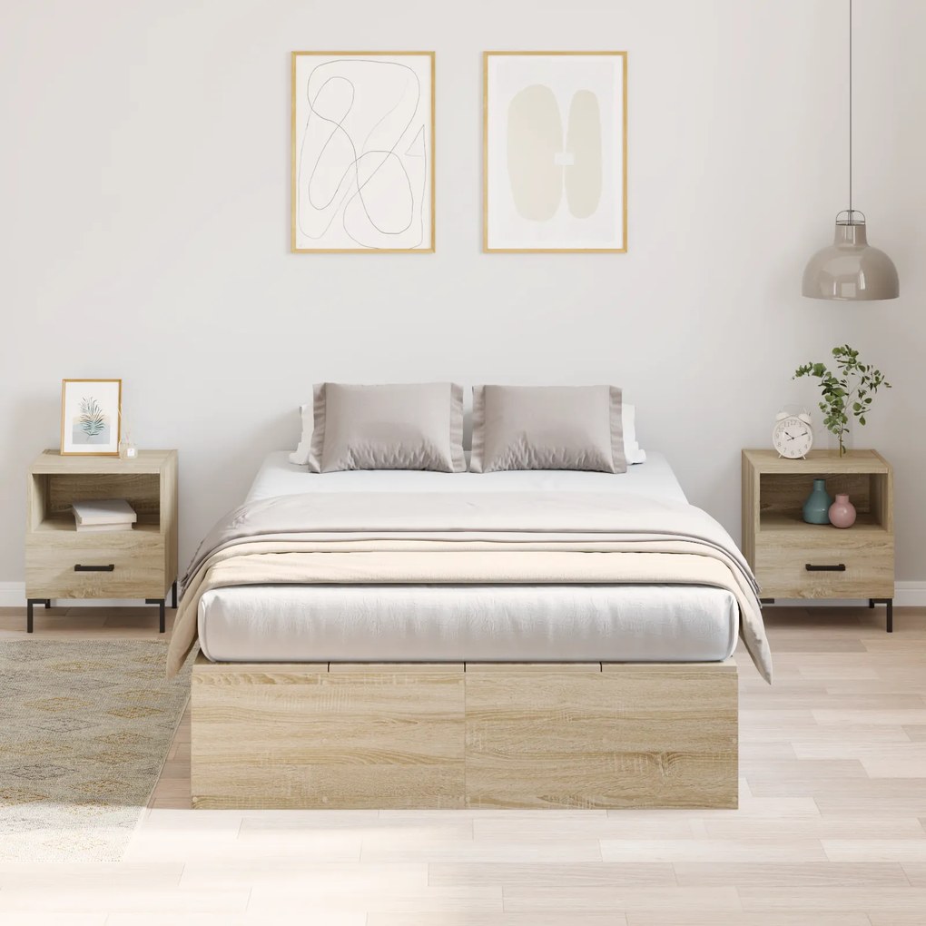 vidaXL Κρεβάτι Αποθήκης Σονομά Οξιά 120x200 cm
