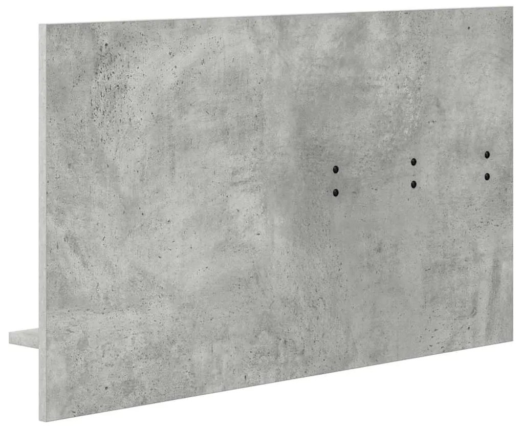 vidaXL Τοίχου Κρεμάστρα με ράφι Σκυρόδεμα Γκρι 90 x 10 x 50 εκ.