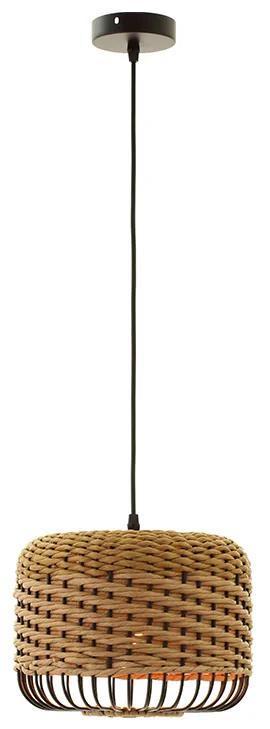 Φωτιστικό Κρεμαστό Μονόφωτο 27cm 1xE27 Δίχρωμο Paper Rope Sun Light ALISA-S-HC