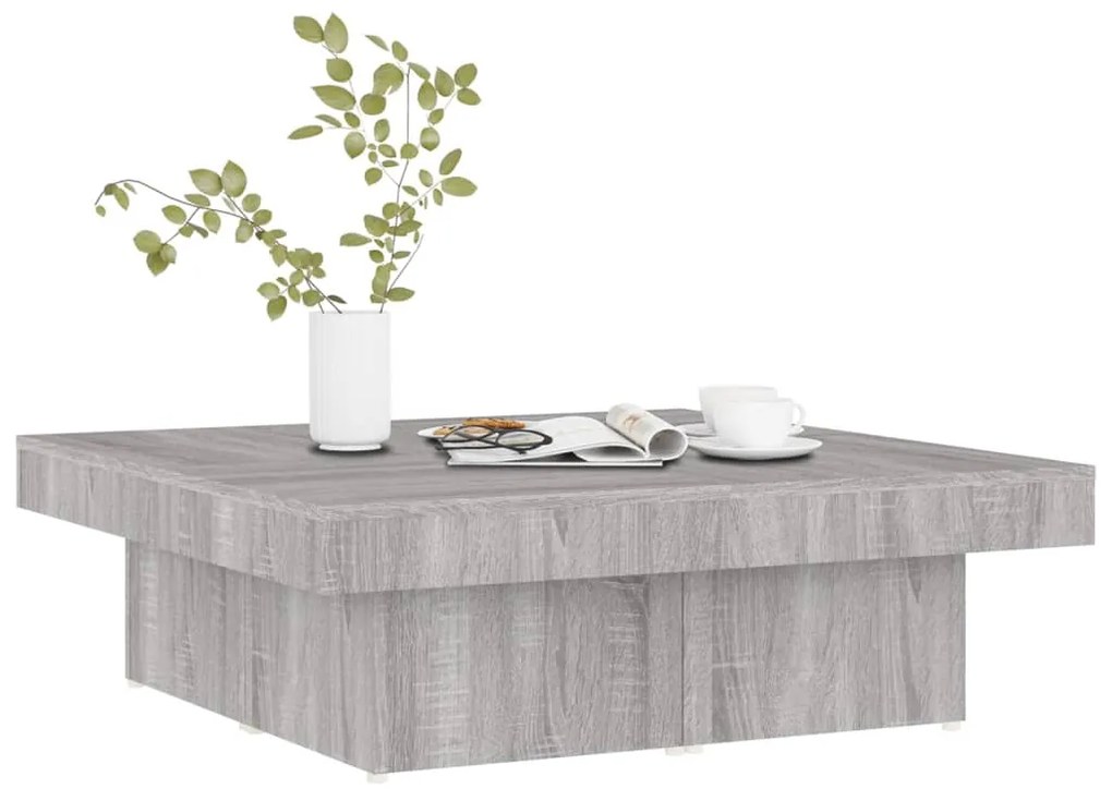 vidaXL Τραπεζάκι Σαλονιού Γκρι Sonoma 90x90x28 εκ. Επεξεργασμένο Ξύλο