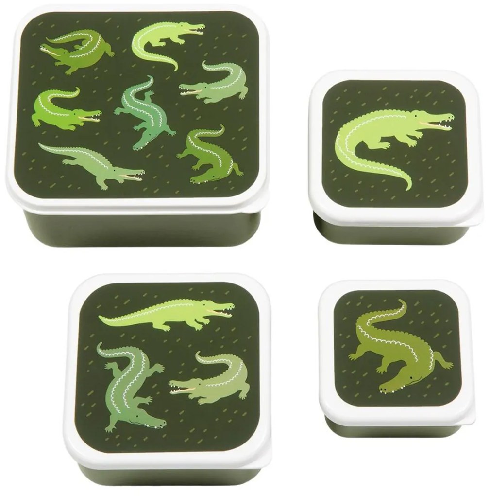 Φαγητοδοχεία (Σετ 4τμχ) Α Little Lovely Company Crocodiles SBSEVR59