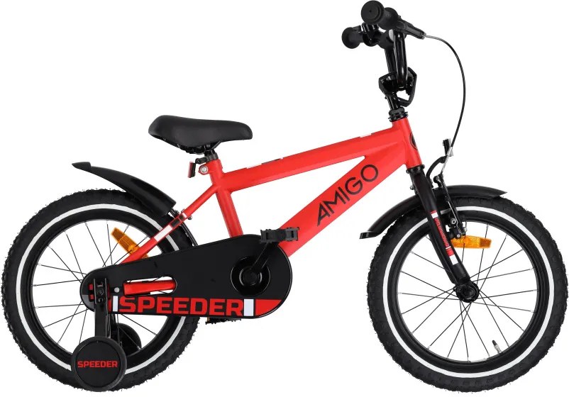 Speeder 16 Inch Boys Coaster Brake RedBlackAMIGO