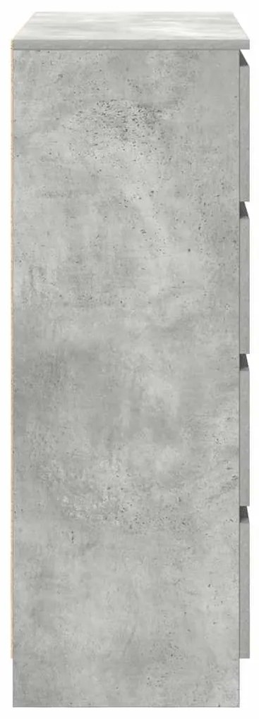 Sideboard Μπετόν Γκρι 80x35x99 cm Κατασκευασμένο ξύλο - Γκρι