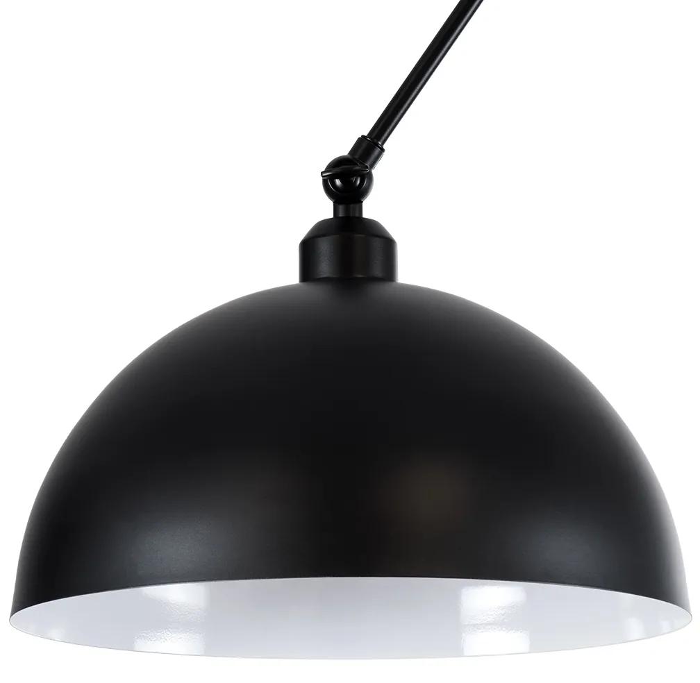GloboStar® LOTUS 00939 Μοντέρνο Φωτιστικό Οροφής Μονόφωτο Μαύρο Ματ Μεταλλικό Καμπάνα Φ30 x Y21cm