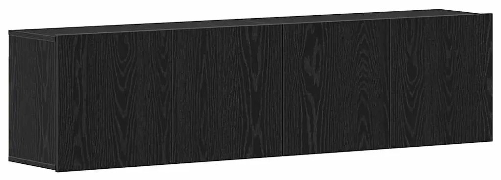 vidaXL Ντουλάπια Τηλεόρασης 2 τεμ. Μαύρο Δρυς 160x30x41 εκ. από Τεχνητό Ξύλο
