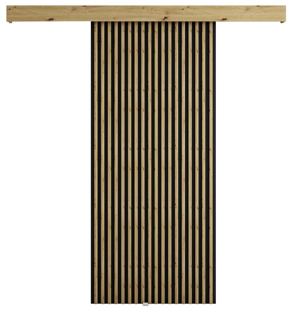 Συρόμενες πόρτες Hartford 438, 44 kg, Μαύρο, Artisan βελανιδιά, Πλαστικοποιημένη μοριοσανίδα, Καφέ | Epipla1.gr