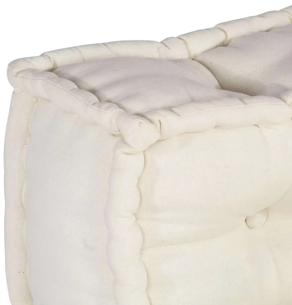 Modular Pouffe Cream 70x70x54 ύφασμα - Κρεμ