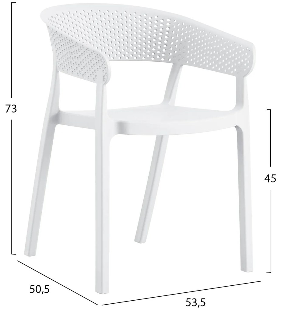 ΠΟΛΥΘΡΟΝΑ ΠΟΛΥΠΡΟΠΥΛΕΝΙΟΥ PERFOE  ΛΕΥΚΗ 53,5x50,5x73Υεκ. 56x50.5x73 εκ.