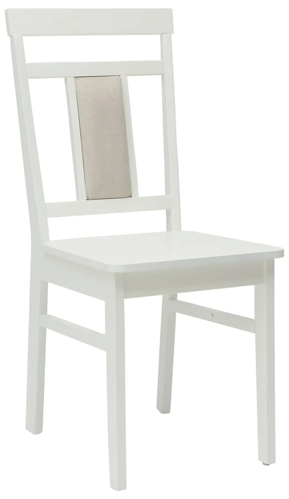 vidaXL Καρέκλα τραπεζαρίας 2 pcs Λευκό Στερεό Ξύλο Ραβέντι