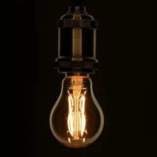 Λάμπα E27 A60 LED Filament 8W 840lm Edison, Μελί Γυαλί Ultra Θερμό Λευκό 2200K Dimmable