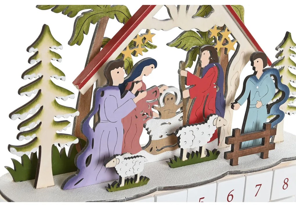 Εορταστικό Ημερολόγιο DKD Home Decor Ξύλο 34 x 8,5 x 36,5 cm (x2)