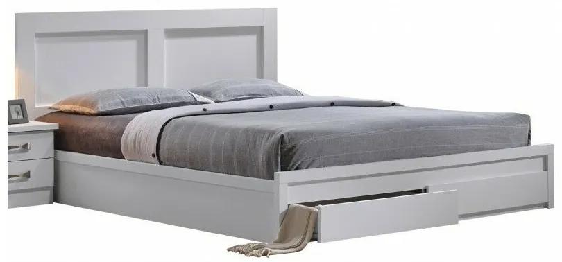 Κρεβάτι Mesa C110, Διπλό, Άσπρο, 160x200, Πλαστικοποιημένη μοριοσανίδα, Τάβλες για Κρεβάτι, 168x207x93cm