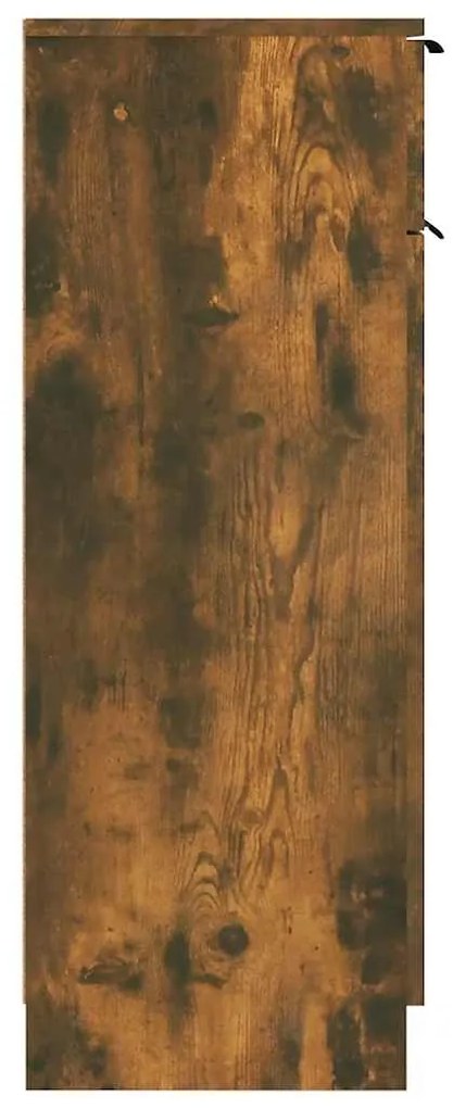 vidaXL Ντουλάπι Μπάνιου Καπνιστή Δρυς 32x34x90 εκ. Επεξεργασμένο Ξύλο