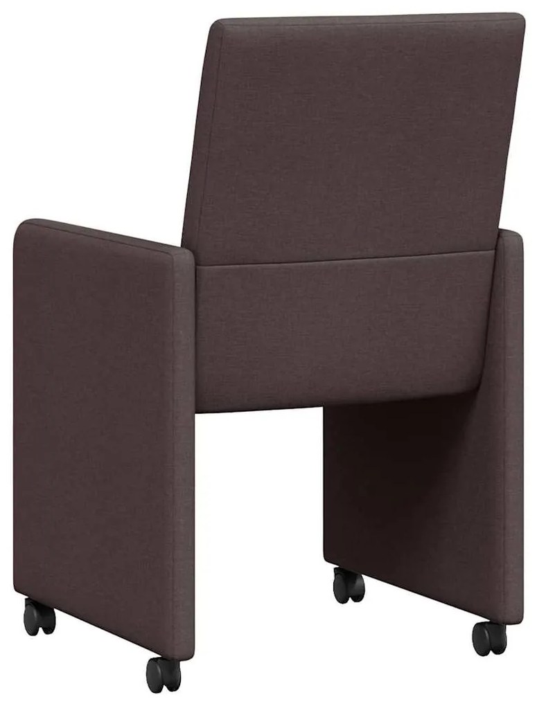 vidaXL Καρέκλα τραπεζαρίας με μαξιλάρι 2 pcs Σκούρο καφέ Σκούρο καφέ