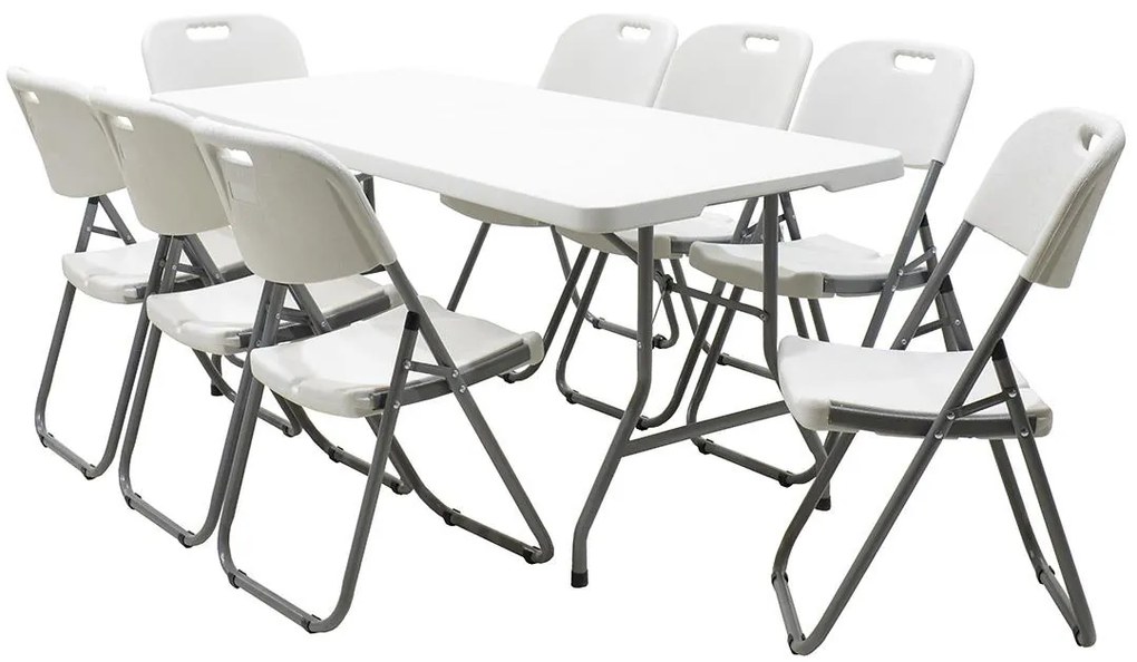Τραπέζι catering Rodeo πτυσσόμενο-βαλίτσα λευκό 152x70x74εκ 152x70x74 εκ.