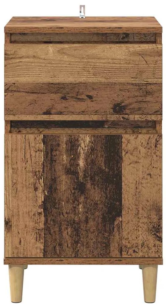 vidaXL Κομοδίνο Παλιό ξύλο 40 x 35 x 70 εκ. Επεξεργασμένο ξύλο