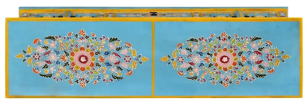 vidaXL Έπιπλο Τηλεόρασης Μπλε 110 x 30 x 40 εκ. από Μασίφ Ξύλο Μάνγκο