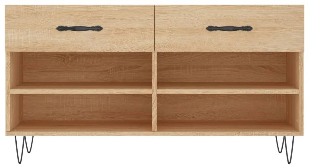 vidaXL Παπουτσοθήκη Sonoma Δρυς 102x35x55 εκ. από Επεξεργασμένο Ξύλο