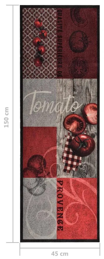 vidaXL Πατάκι Κουζίνας Σχέδιο Tomato Πλενόμενο 45 x 150 εκ.