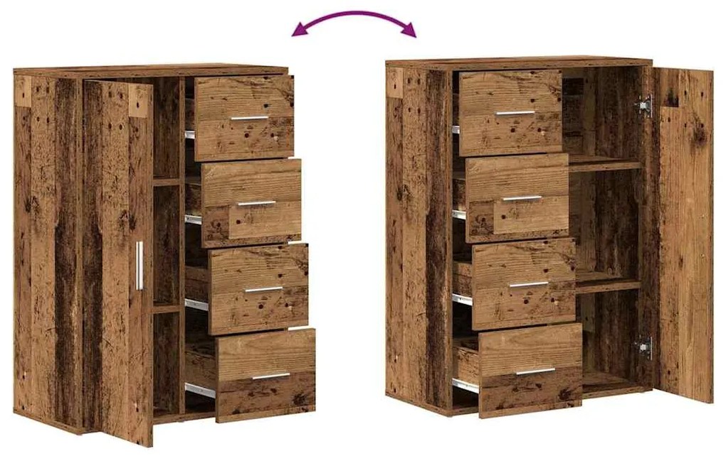 vidaXL Πλαϊνό γραφείο Παλιό ξύλο 60 x 31 x 84 εκ. Επεξεργασμένο ξύλο