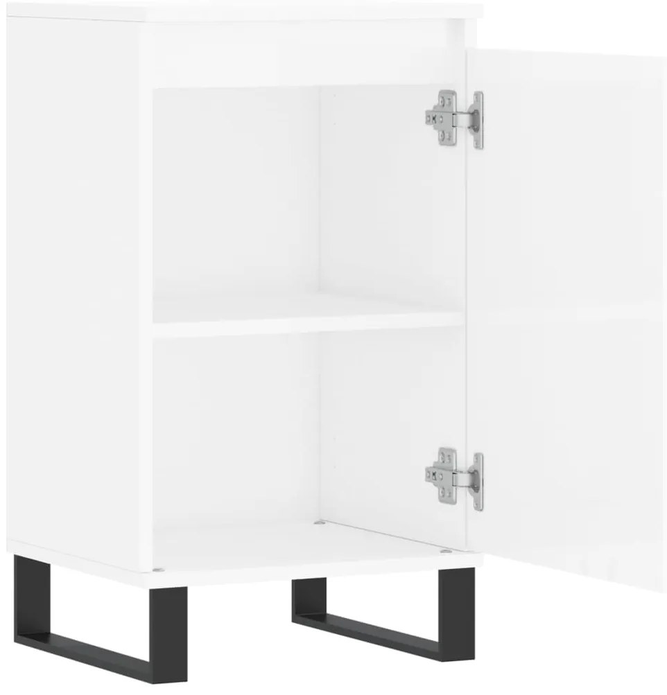 vidaXL Ντουλάπια 2 τεμ. Γυαλιστ. Λευκό 40x35x70 εκ. από Επεξεργ. Ξύλο