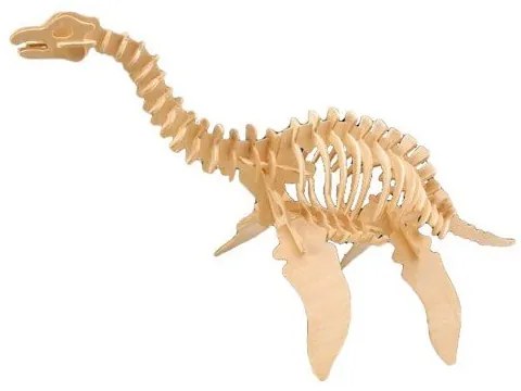 Intra απο ξύλο plywood 3mm-4mm πάχος - Plesiosaurus 3D παζλ Δίασταση 30x30 cm Intraeaxys-d1lvjzom