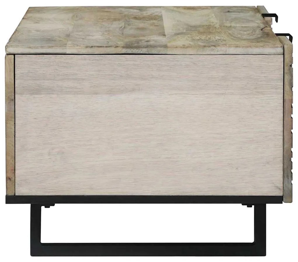 vidaXL Τραπεζάκι σαλονιού Μπεζ και Μαύρο 100 x 54 x 40 εκ