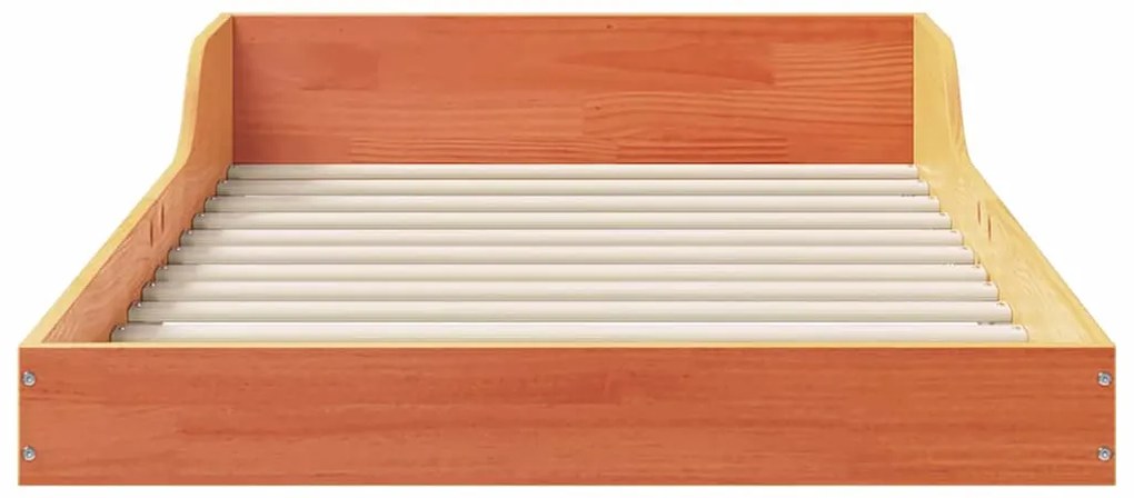 vidaXL Σκελετός Κρεβατιού Κερωτό καφέ 100 x 220 cm