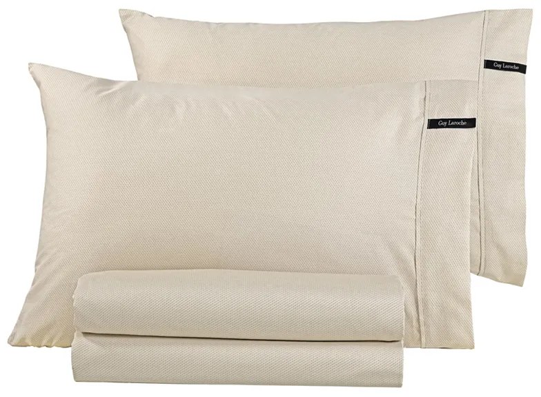 Σεντόνι King Size Με Λάστιχο (180x200+35) Guy Laroche Minimal Μπεζ