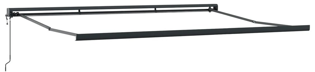 vidaXL Αυτόματη Ανασυρόμενη Τέντα Λευκή 500x300 cm