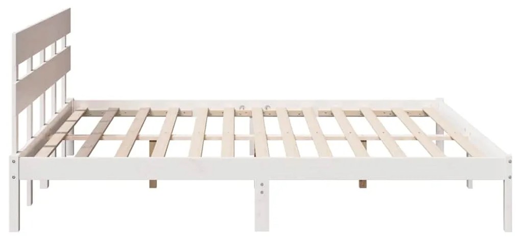 vidaXL Σκελετός Κρεβατιού Λευκό 180 x 200 cm Μασίφ ξύλο πεύκου
