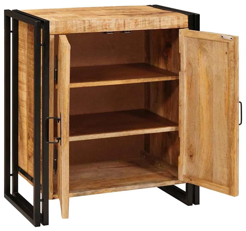 vidaXL Κομοδίνο Καφέ 38 x 33 x 58 εκ. Στέρεο τραχύ ξύλο μάνγκο