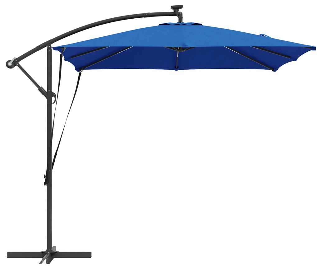 vidaXL Ομπρέλα Cantilever Banana με κλειδαριά Μπλε 249 x 249 x 250 εκ.