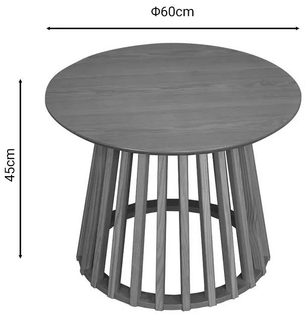 Τραπέζι σαλονιού Domonic φυσικό Φ60x45εκ 60x60x45 εκ.