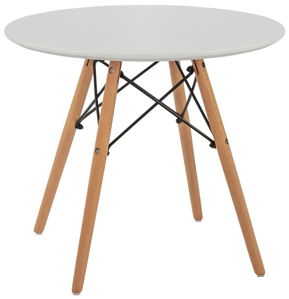 Τραπέζι MINIMAL KID με επιφάνεια MDF Στρόγγυλη Λευκή 60x60x51 εκ. 60x60x51 εκ.