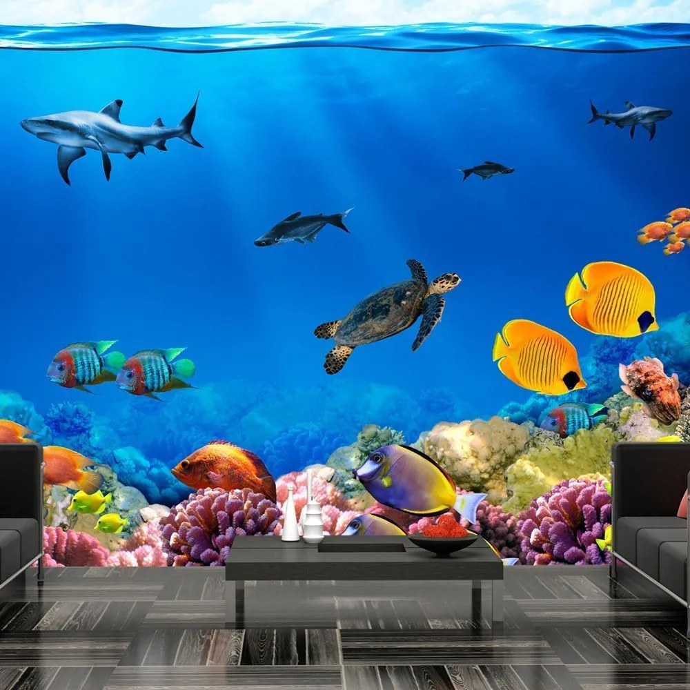 Αυτοκόλλητη φωτοταπετσαρία - Underwater kingdom - 343x245